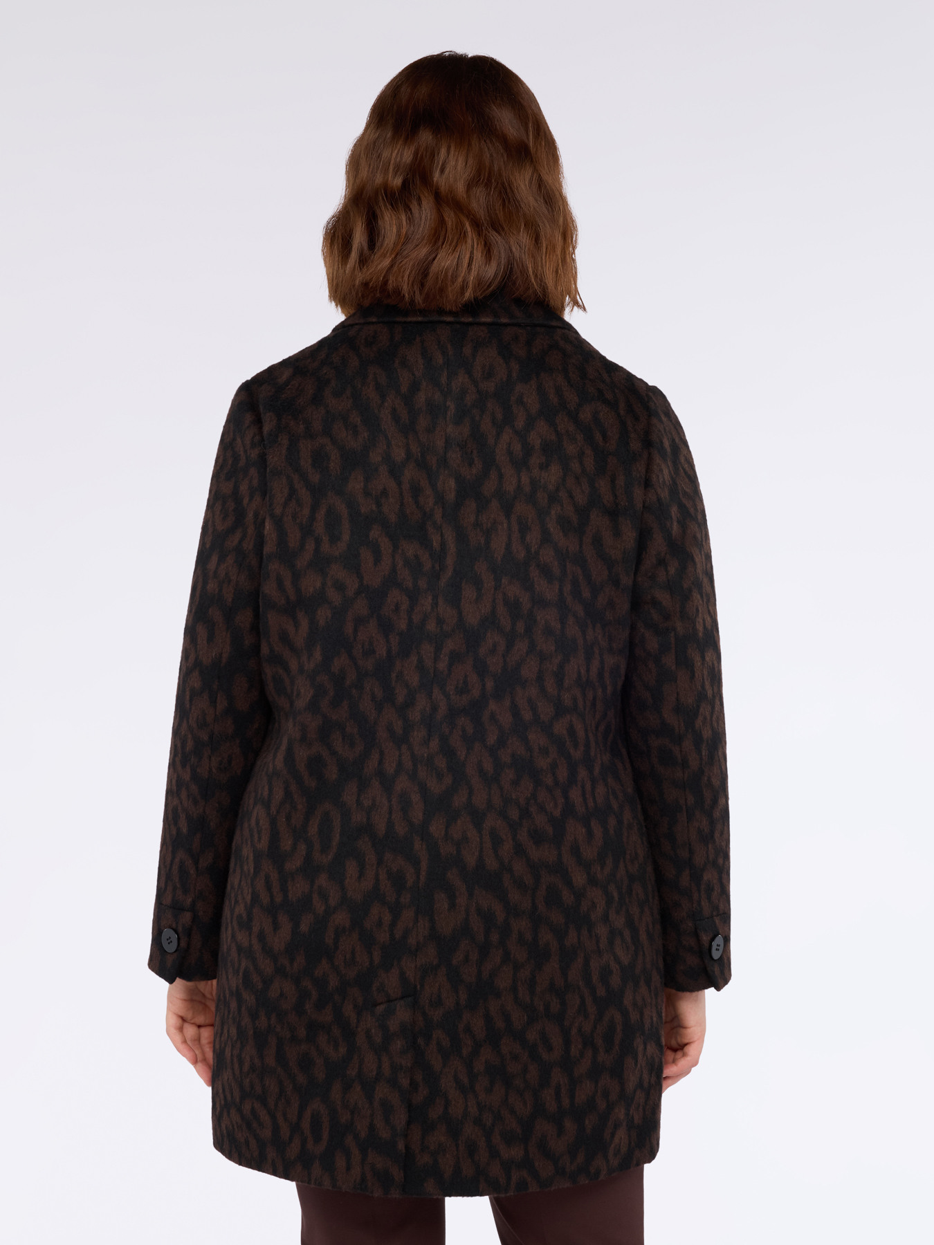 Spotted wool blend coat image number 1