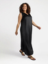 Vestito lungo smanicato in raso stretch image number 2