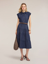 Robe chemise en denim avec jupe &agrave; volants image number 0