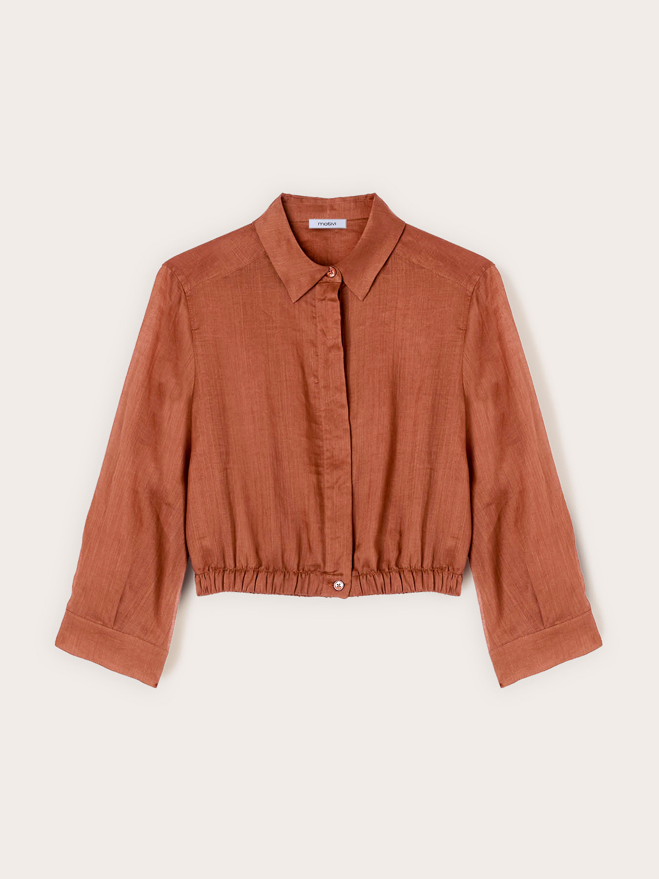 Chemise courte en mousseline de ramie image number 4