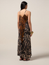 Vestito lungo in raso fantasia image number 1