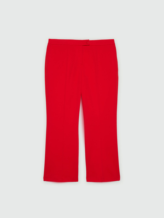 Kick-Flare-Hose aus Stretchgewebe
