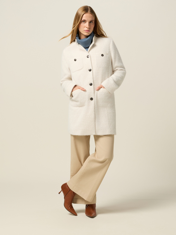 Cappotto ammagliato con tasche