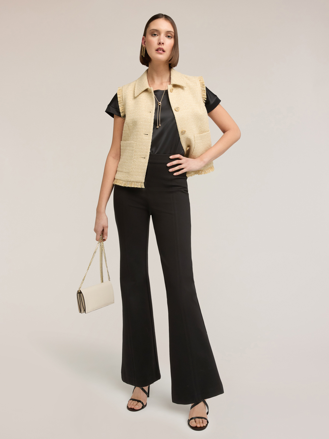 Flare pants in milano stitch image number 0