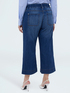 Cropped jeans with chain detail on pockets image number 1