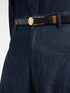 Cintura Monogram  reversibile in pelle image number 2