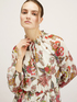 Indian flower patterned long-sleeved dress image number 2