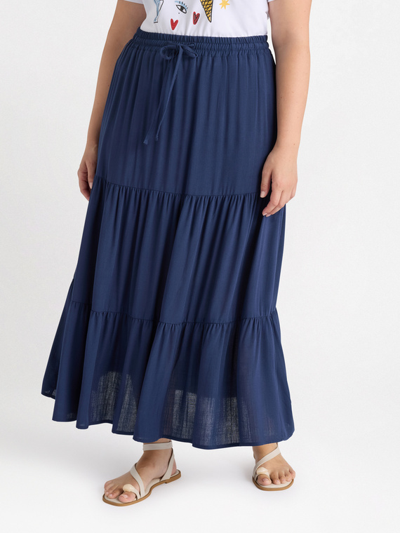 Long flounced skirt