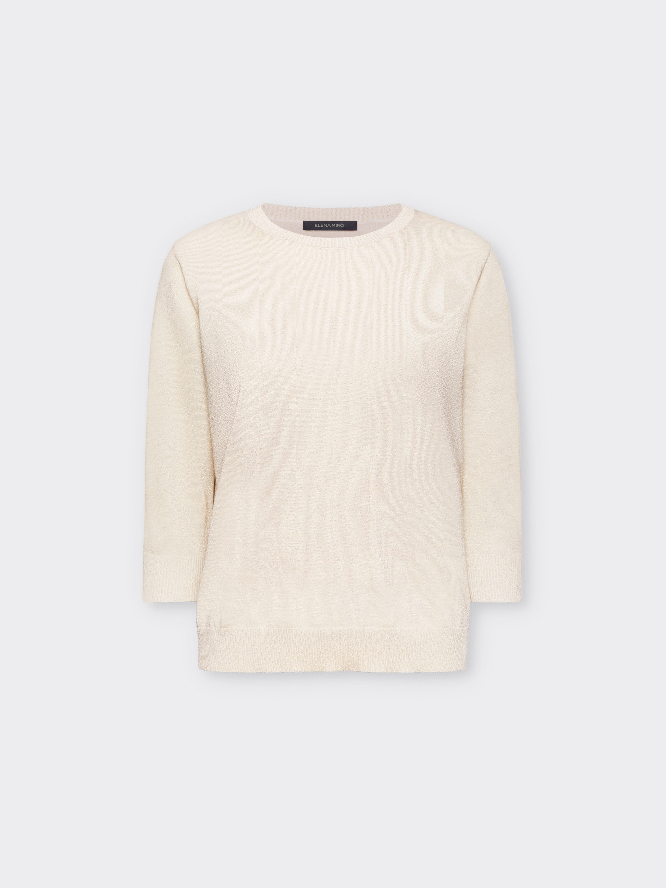 Lurex-Pullover mit Dreiviertelärmeln image number 4