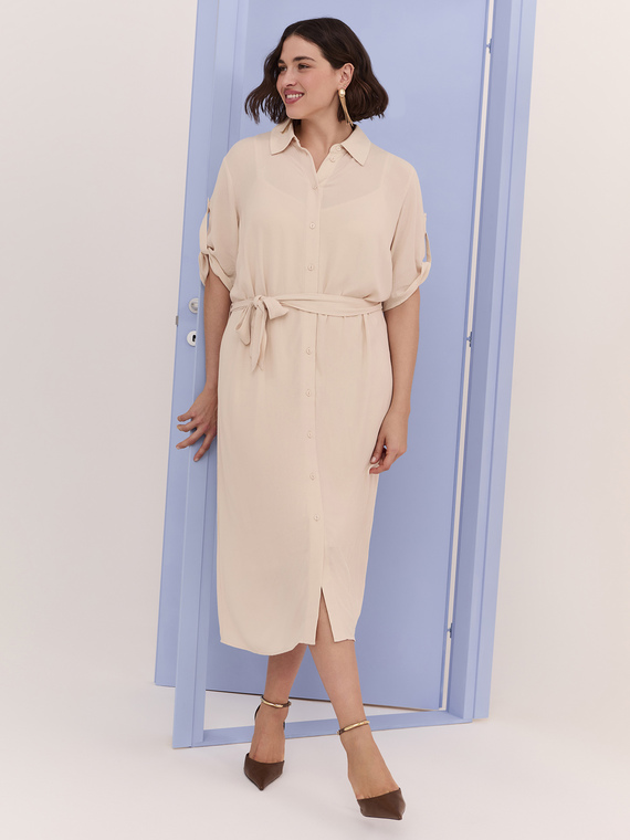 Hemdblusenkleid POWER aus Viskose