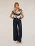 Striped sleeveless T-shirt image number 3