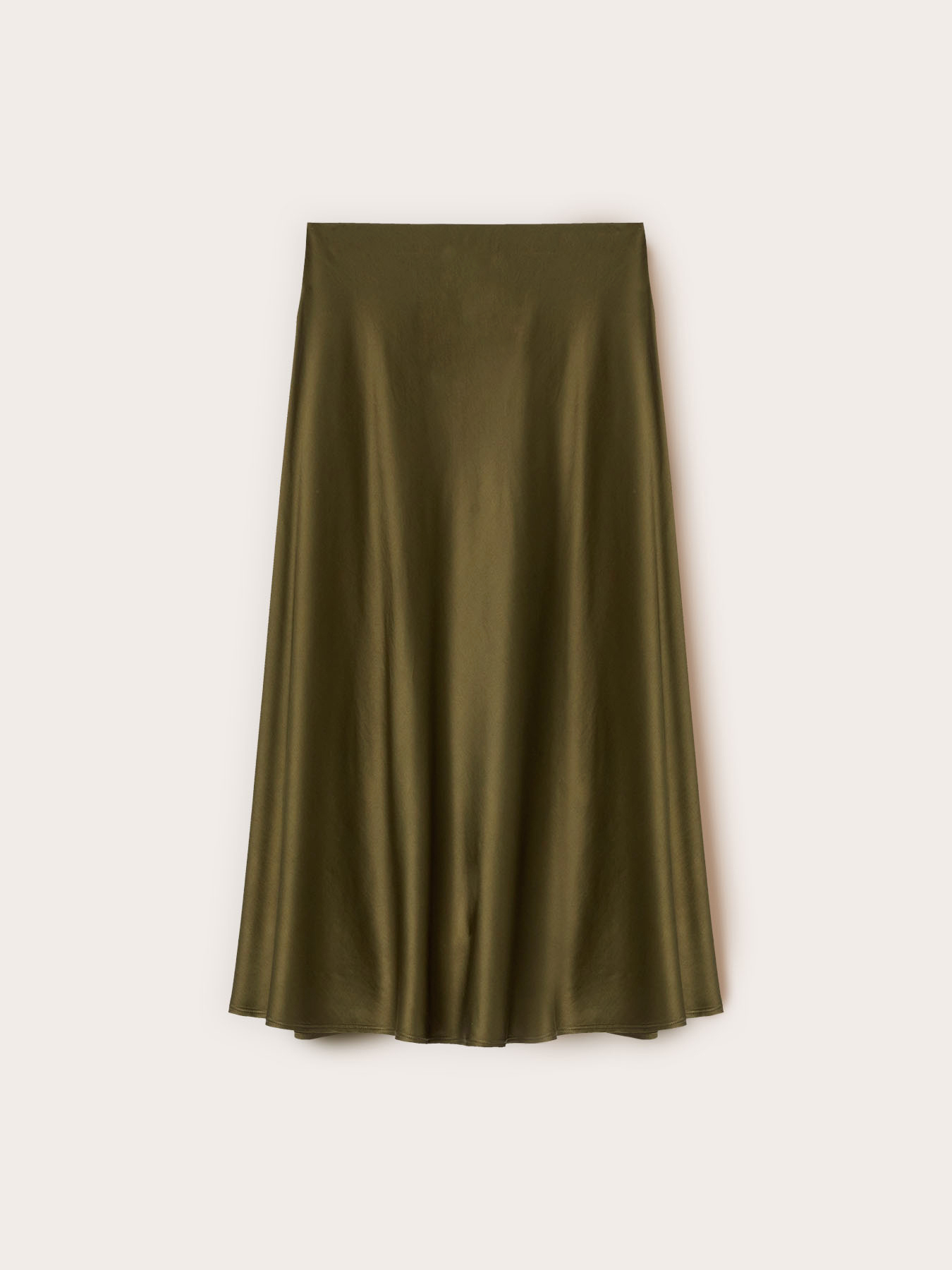 Fustă midi linie A din satin image number 3