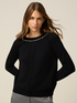 Maglia misto cashmere con castoni image number 0