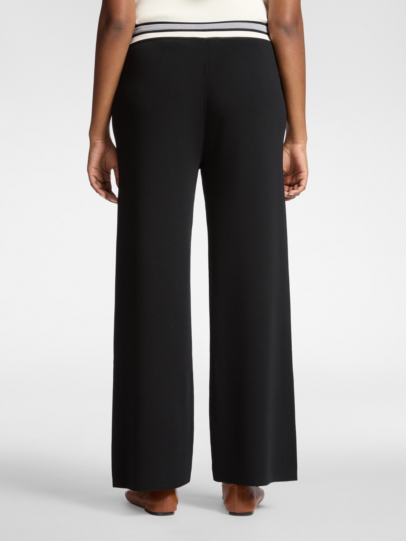 Pantalon palazzo m&eacute;lange viscose image number 1