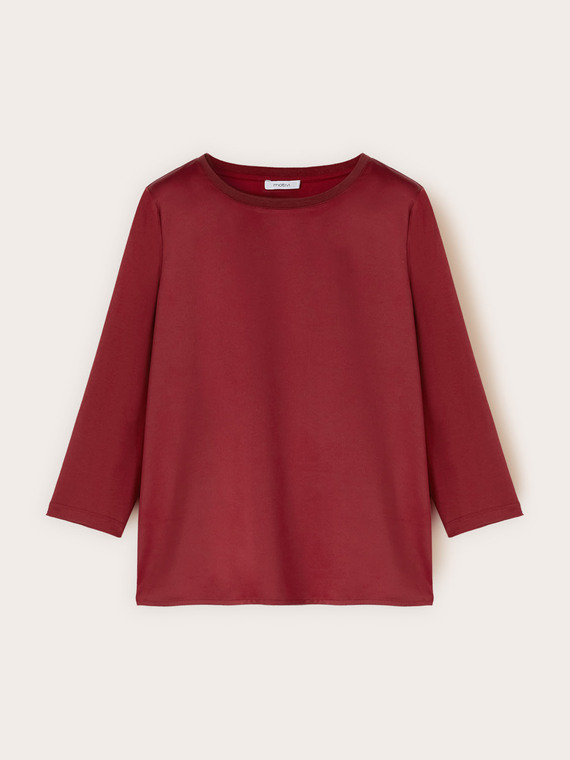Basic two-material T-shirt