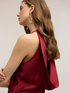 Satin top with back draping image number 0