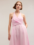 Striped pattern poplin dress image number 2