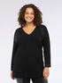 Maglia con borchie sulle spalle e sui polsini image number 0