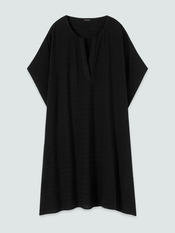 Caftan ferm&eacute; en viscose jacquard
