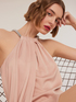 Mini dress in raso con dettaglio collana image number 4