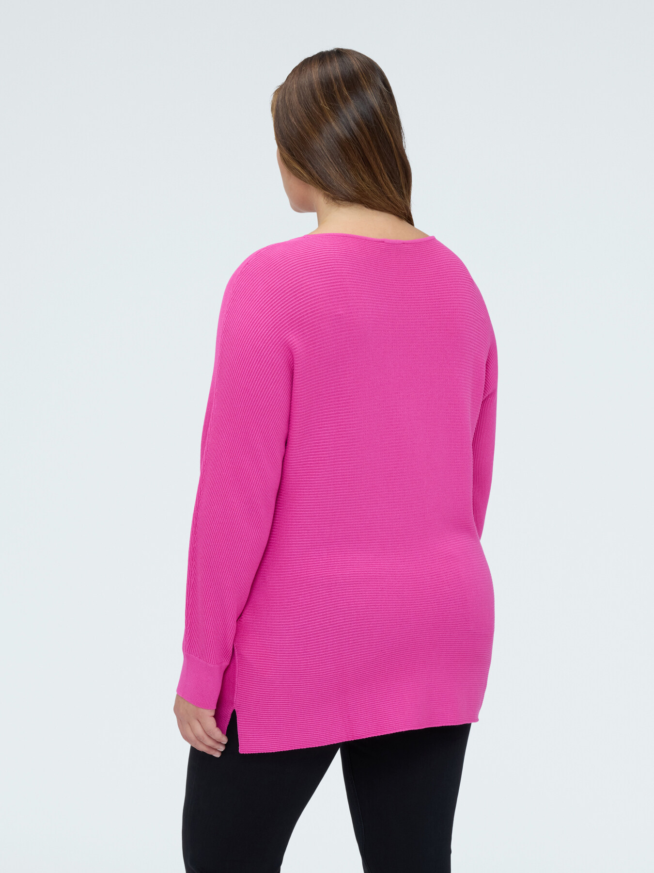 Ribbed sweater with kimono sleeves image number 1