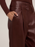 Pleated trousers in coated fabric image number 3