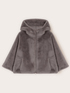 Cappa con cappuccio effetto peluche image number 4