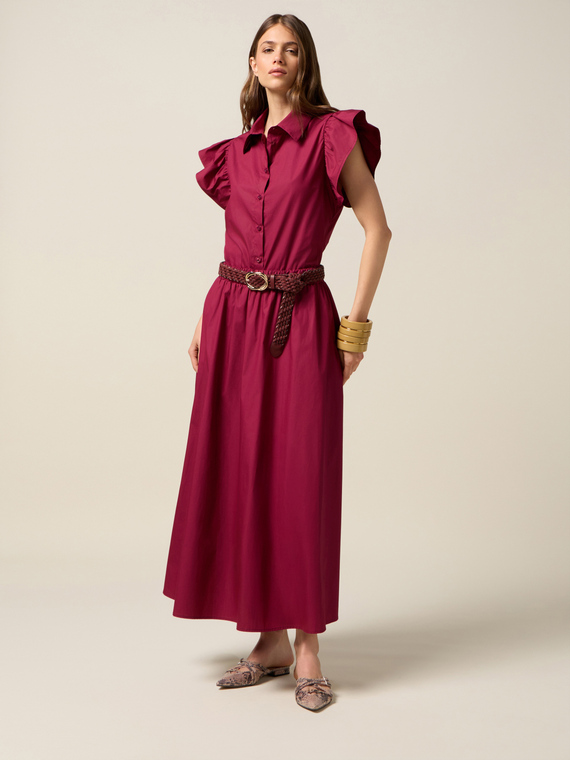 Midi skirt in poplin