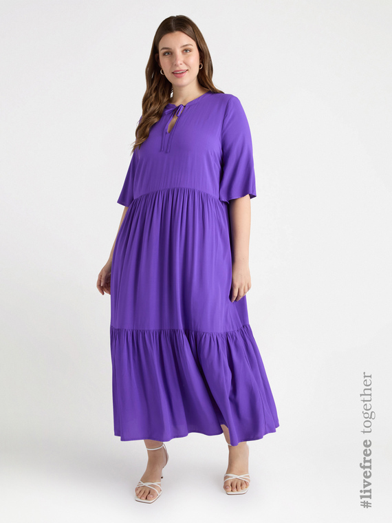 Long LENZING™ ECOVERO™ viscose dress