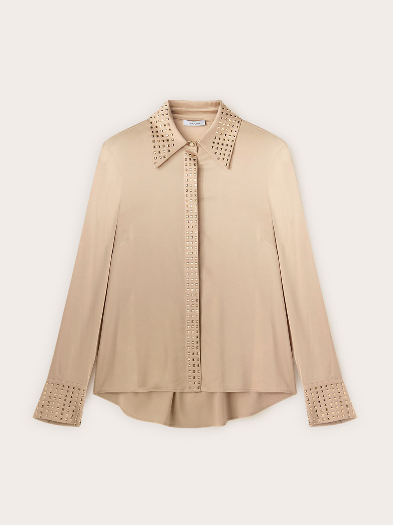Satin shirt with studs image number 4
