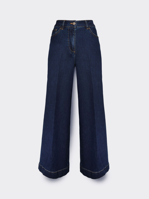 Jeans cropped wide leg, "Wanda"