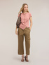 Cotton gabardine cargo pants image number 0