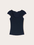 Tricou cu nervuri din amestec de viscoză image number 4