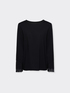 T-shirt con frange a fondo manica image number 4
