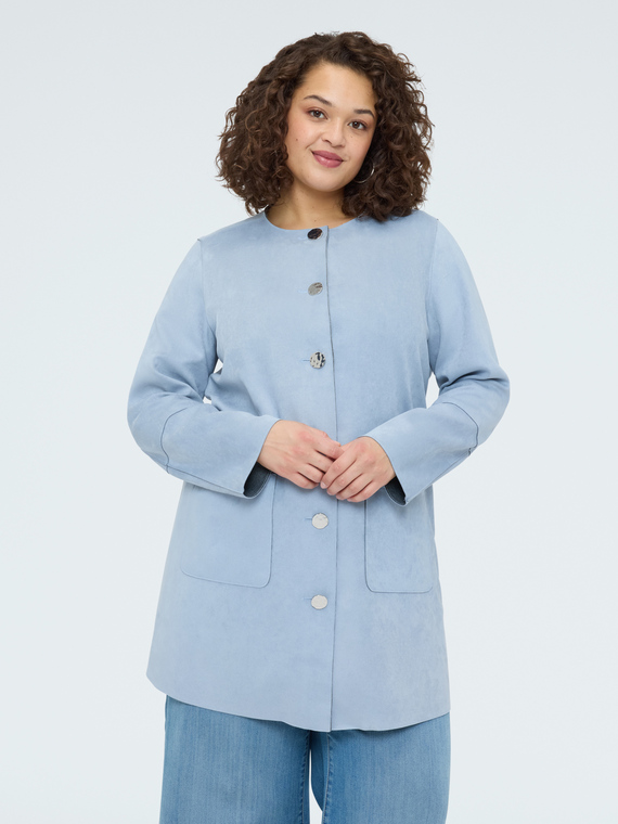 Cappotto soft touch con bottoni