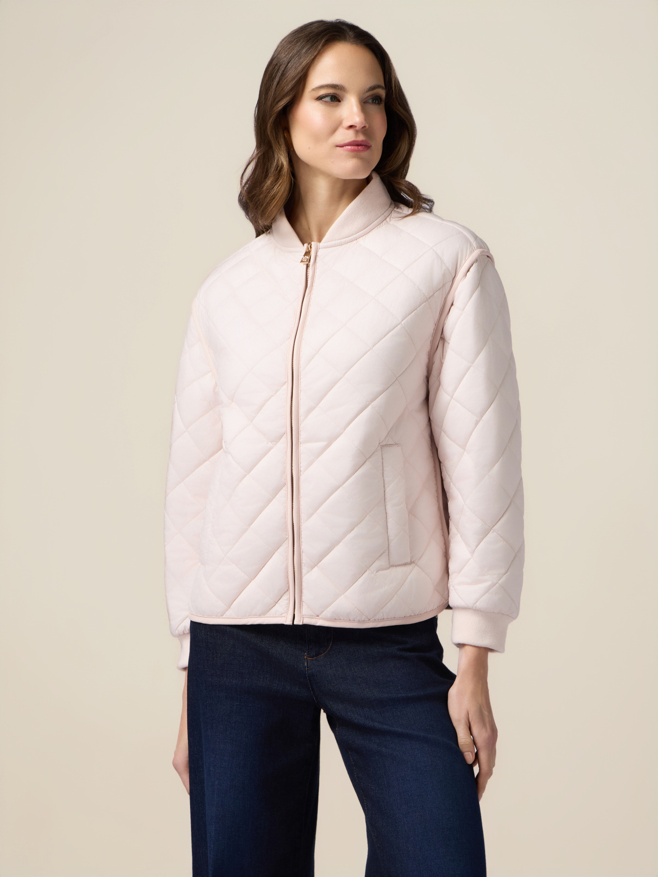 Lightweight quilted bomber jacket image number 0