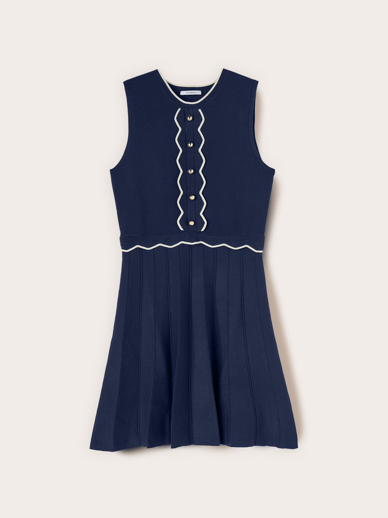 Rochie evazată din tricotaj fin pliseat image number 4