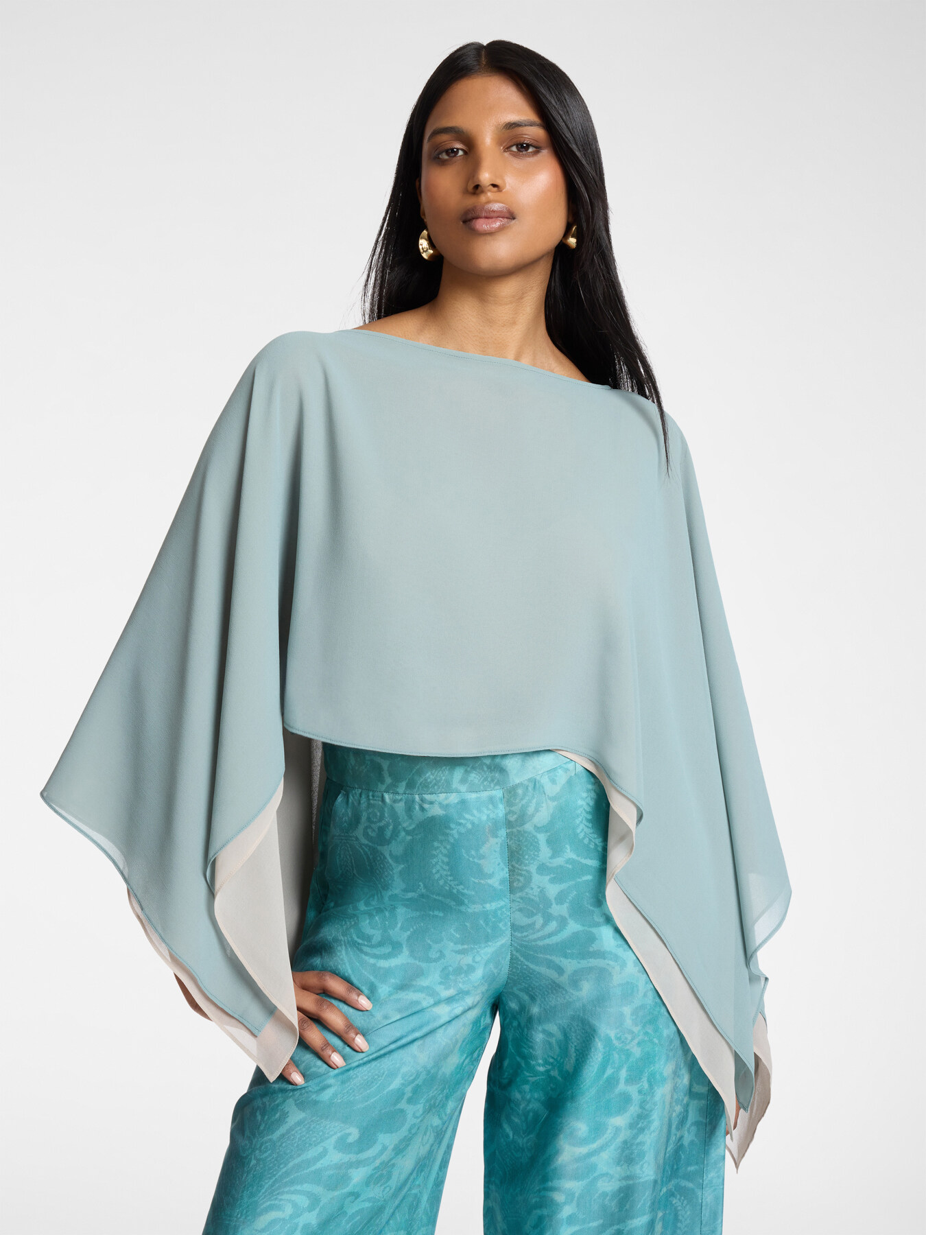 Double georgette cape image number 0