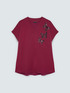 Zweifarbiges T-Shirt mit Schmetterlingen aus Pailletten image number 4