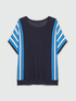 Gestreifter Pullover mit kurzen Ärmeln image number 3