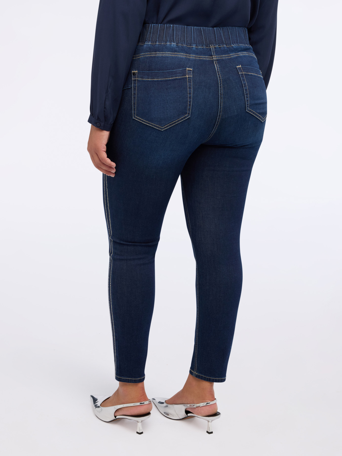 Jeggings con strass laterale image number 1