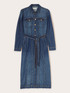 Denim shirt dress in mixed tencel image number 4