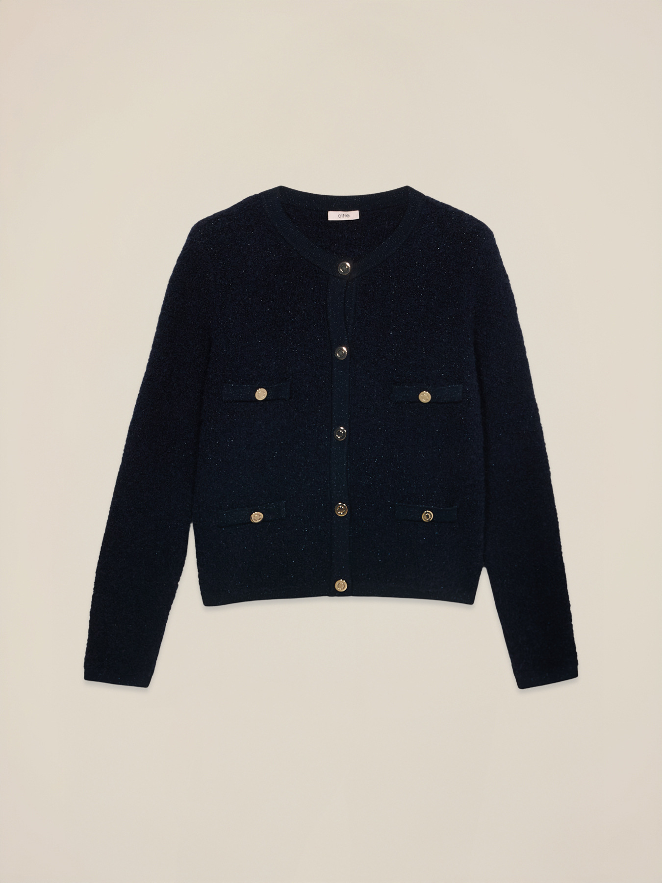 Cardigan corto effetto giacca image number 4