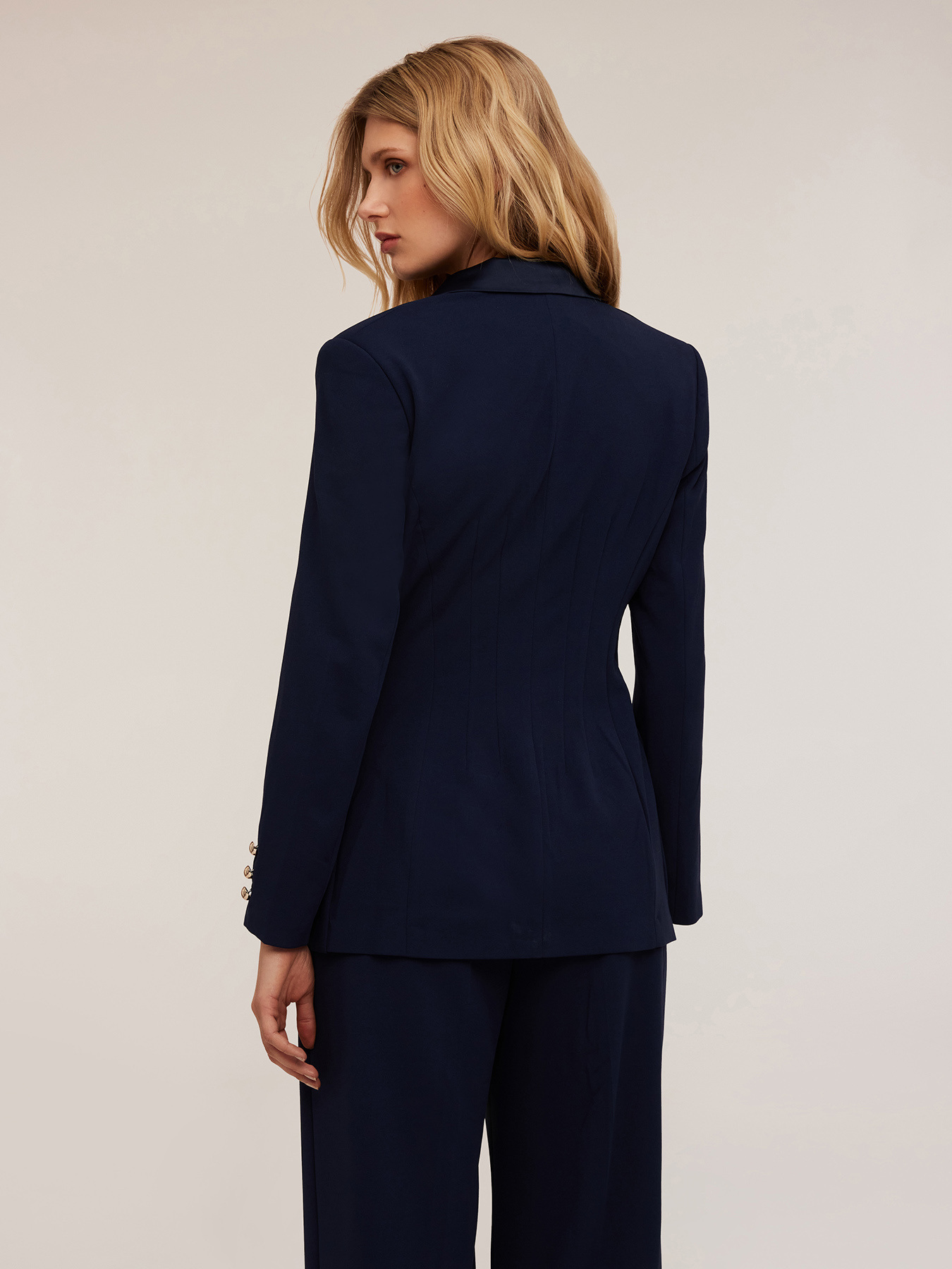 Einreihiger Blazer mit Satin-Eins&auml;tzen image number 2