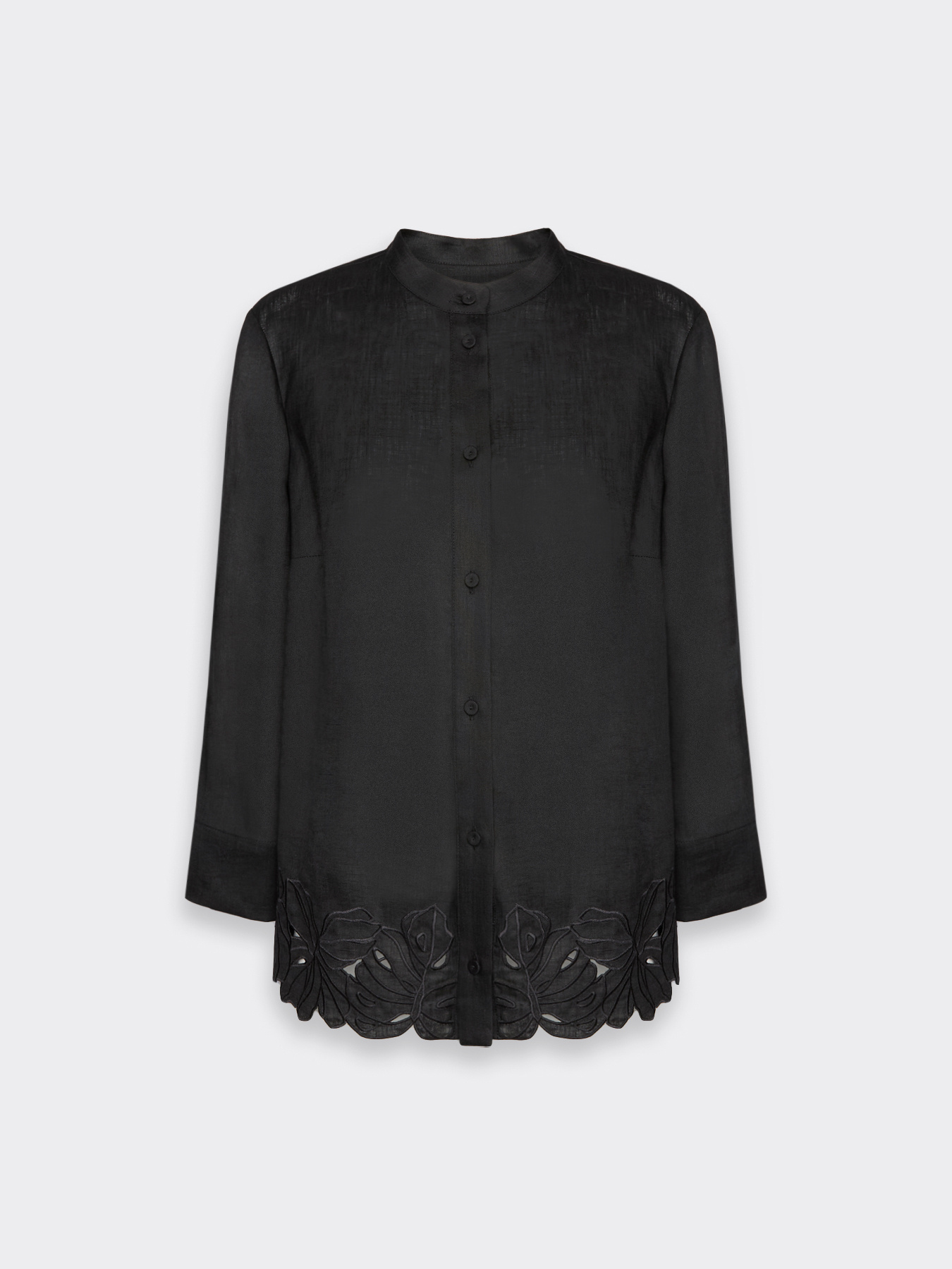 Linen shirt with embroidery image number 4