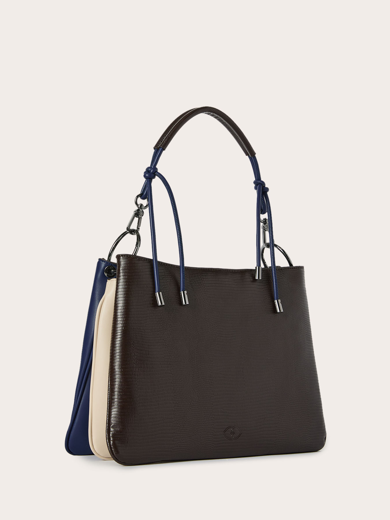 Accordion bag with python effect image number 3