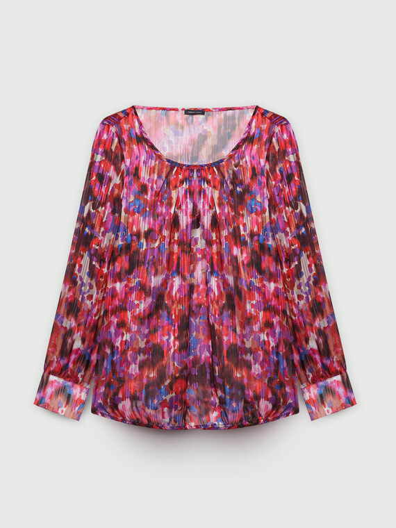 Bluse mit Aquarelldruck