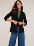 Chaqueta de botonadura simple en crepé image number 0