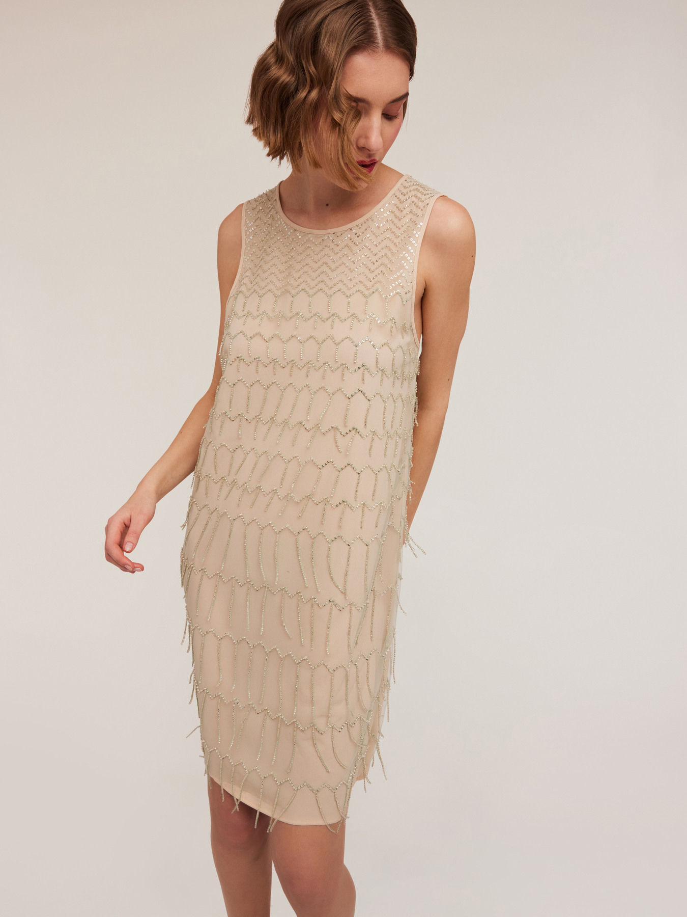 Embroidered dress with fringes image number 2