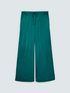 Wide-Leg-Hose aus Viskose-Satin image number 4